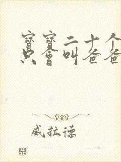 宝宝二十个月了只会叫爸爸妈妈
