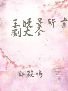 王晓晨所有电视剧大全