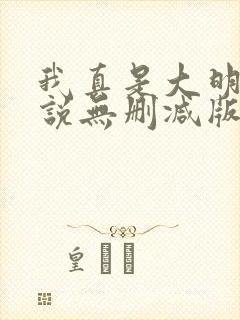 我真是大明星小说无删减版