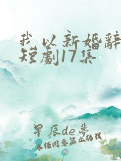 我以新婚辞旧情短剧17集