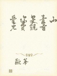 爱你是青山不语免费观看