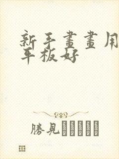 新手画画用什么平板好