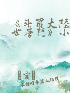 《斗罗大陆2绝世唐门》小说