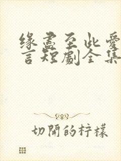 缘尽至此爱不再言短剧全集免费观看