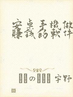 安卓手机做任务赚钱的软件