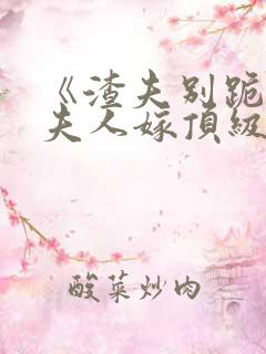 《渣夫别跪了,夫人嫁顶级大佬》