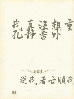我真没想重生啊孔静番外