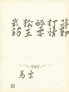 武松醉打蒋门神的主要情节