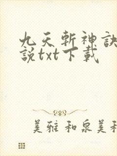 九天斩神诀 小说txt下载