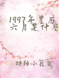 1997年农历六月是什么命
