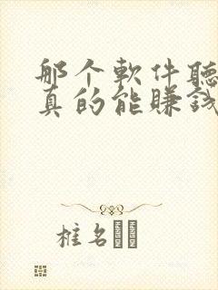 那个软件听小说真的能赚钱