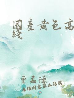 国产黄色高清在线