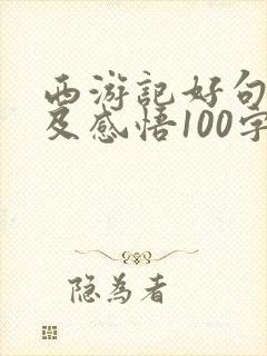 西游记好句摘抄及感悟100字