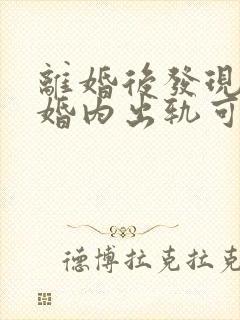 离婚后发现老公婚内出轨可以起诉么
