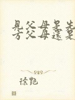 见父母是先见男方父母还是女方父母