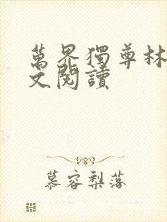 万界独尊林枫全文阅读
