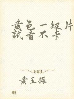 黄色一级片免费试看不卡
