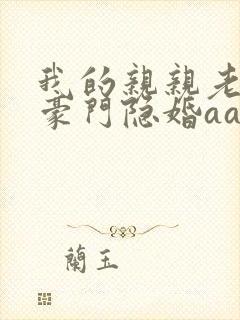 我的亲亲老婆:豪门隐婚aa制