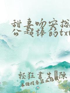 甜妻吻安总裁老公超棒的txt下载