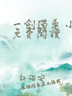 一剑独尊 小说免费阅读