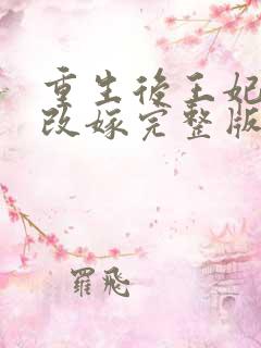 重生后王妃只想改嫁完整版阅读