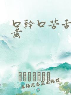 口干口苦舌苔白黄