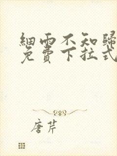 细雨不知归漫画免费下拉式