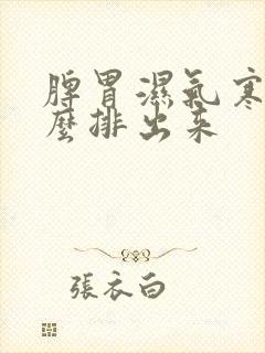 脾胃湿气寒气怎么排出来