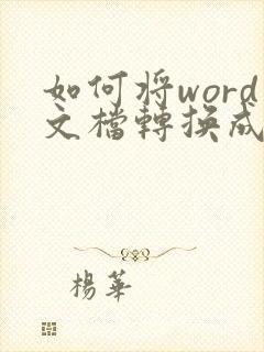 如何将word文档转换成excel表格