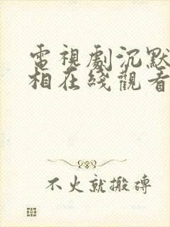 电视剧沉默的真相在线观看免费完整版