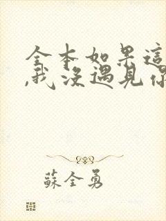 全本如果这一秒,我没遇见你