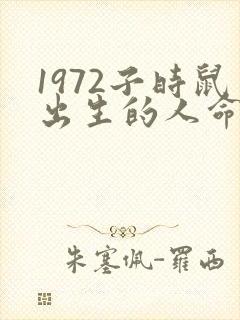 1972子时鼠出生的人命运怎么样