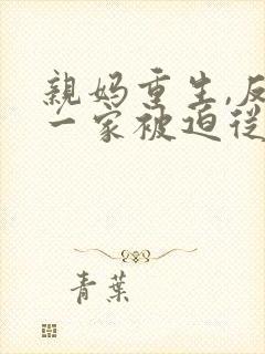 亲妈重生,反派一家被迫从良