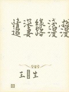 情深缘浅,总裁追妻路漫漫