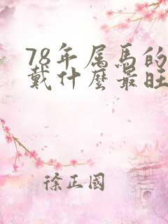 78年属马的佩戴什么最旺财