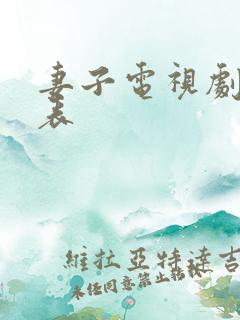 妻子电视剧演员表
