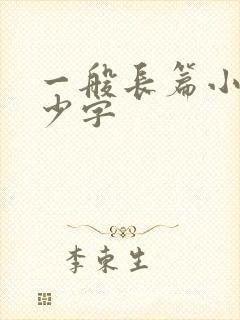 一般长篇小说多少字