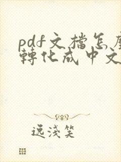 pdf文档怎么转化成中文