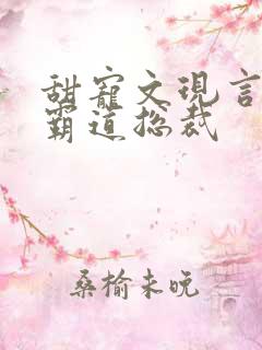 甜宠文现言推荐霸道总裁