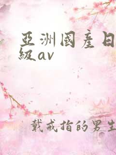 亚洲国产日韩一级av