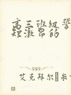 高三班级誓词简短激昂的