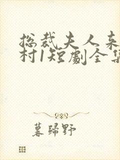 总裁夫人来自农村1短剧全集