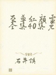 至尊红颜电视剧全集40集免费观看