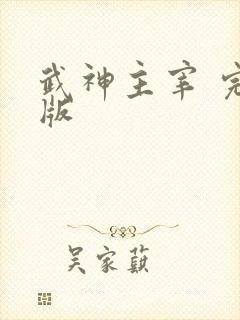 武神主宰 完结版