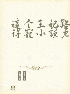 这个王妃路子野得宠小说免费阅读