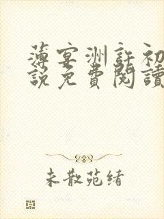 薄宴洲许初愿小说免费阅读