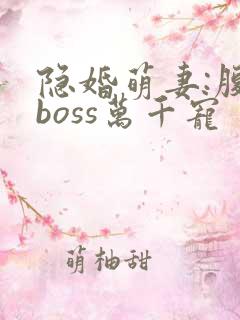 隐婚萌妻:腹黑boss万千宠