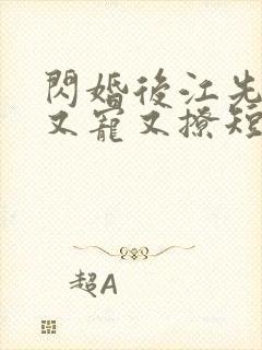 闪婚后江先生他又宠又撩短剧