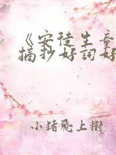 《安徒生童话》摘抄好词好句好段
