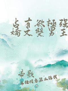 占有欲极强的病娇文双男主小说